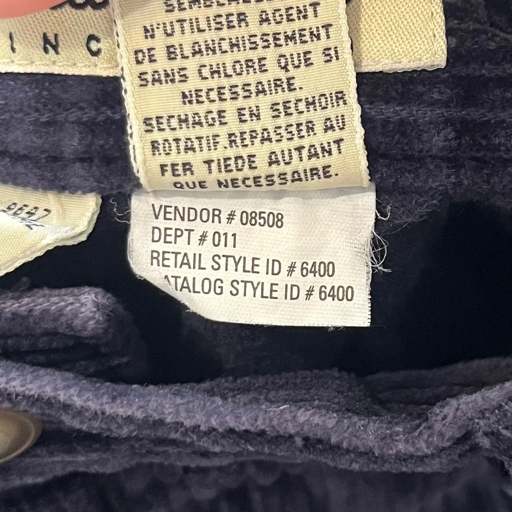 Eddie Bauer Vintage Navy Blue Corduroy Pleated High Rise Trousers Pants 10 6400 - Picture 4 of 8